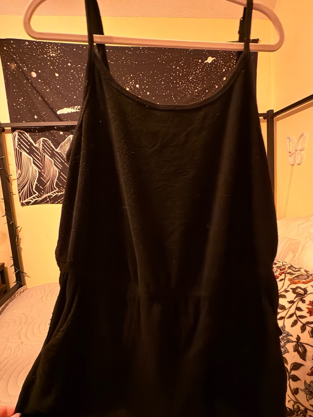 Torrid Black Spaghetti Strap Swim Coverup Romper